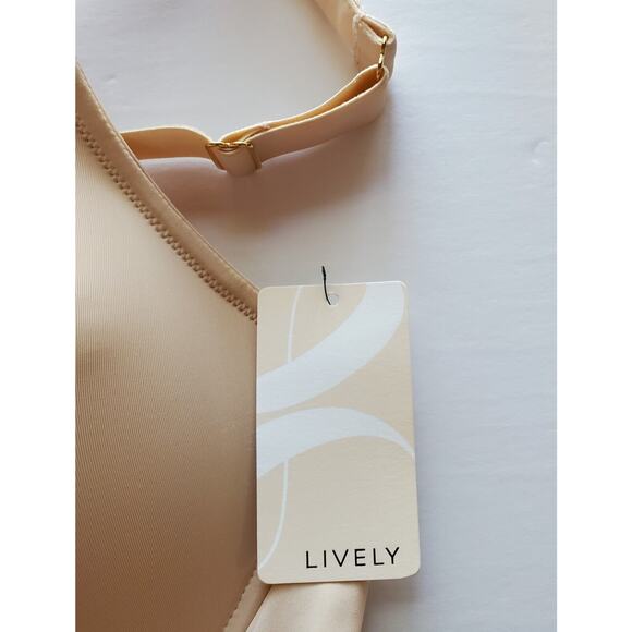 LIVELY 44D Bra Toasted Almond Beige Underwire Wide Strap Style 55001 NEW NWT - Picture 3 of 11